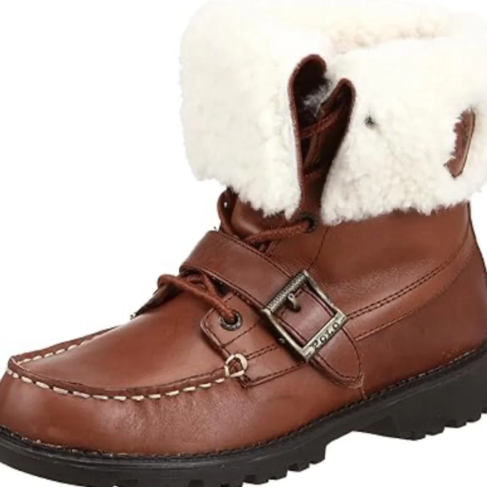 POLO RALPH LAUREN Ranger Boots Ultra-Outdoor Warm High Shearling Brown Kids 2